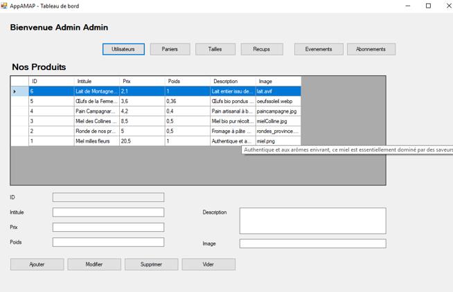 Interface de connexion AP4